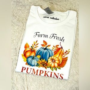 Fall T-Shirt,Custom,Handmade ,pumpking ,size M